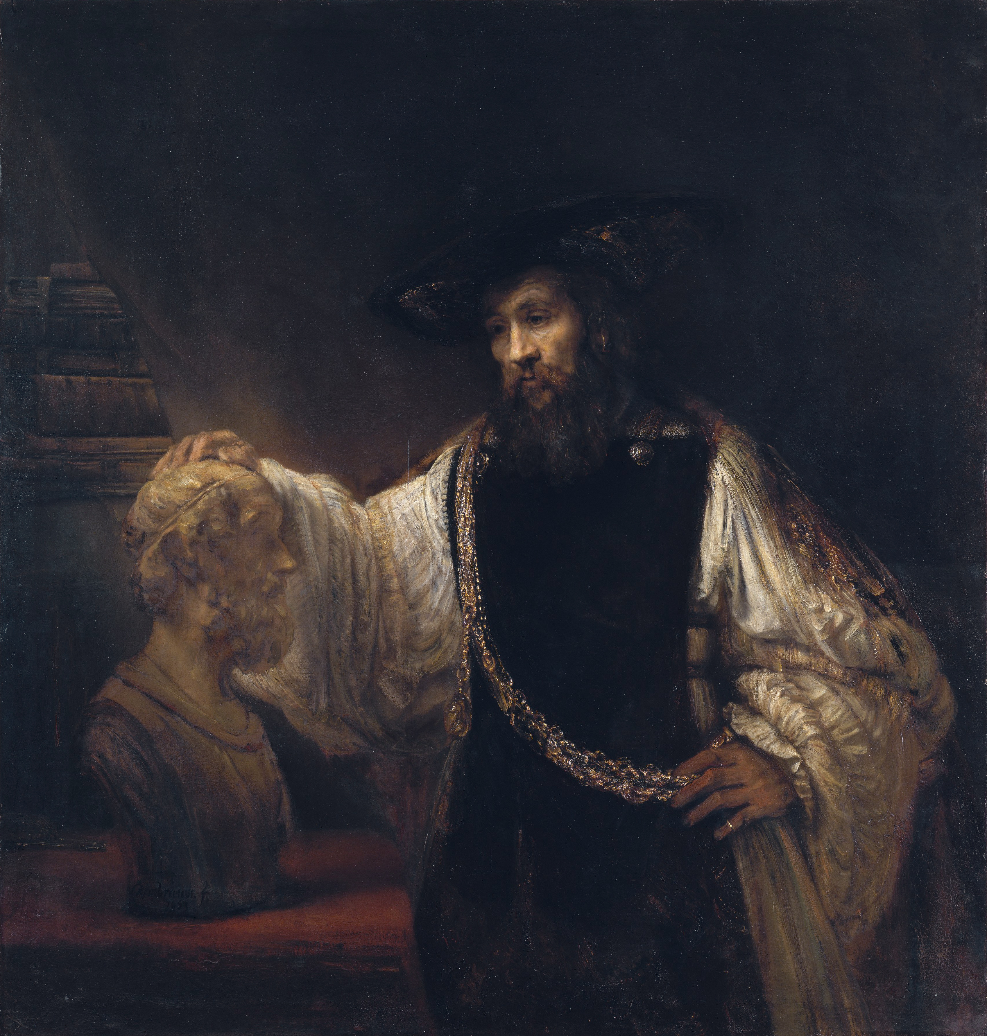 Aristotle with a Bust of Homer by Rembrandt van Rijn