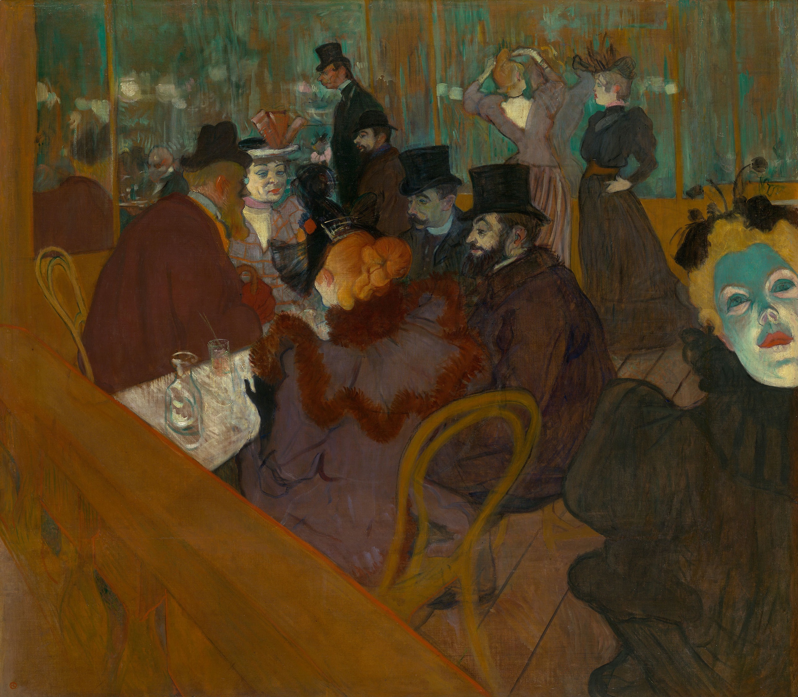 At the Moulin Rouge painting by Henri de Toulouse-Lautrec