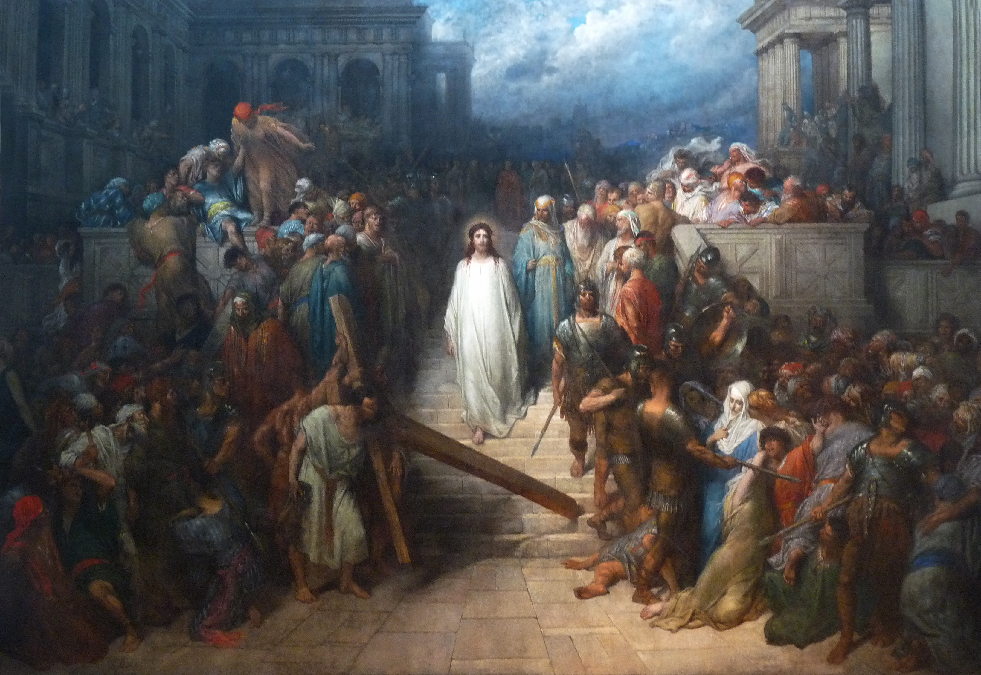 Christ Leaving the Praetorium (or Christ Leaving the Court) painting by Gustave Doré