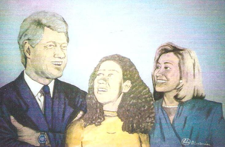 Clinton Family Portrait by Unknown (Likely a commercial or personal portrait)