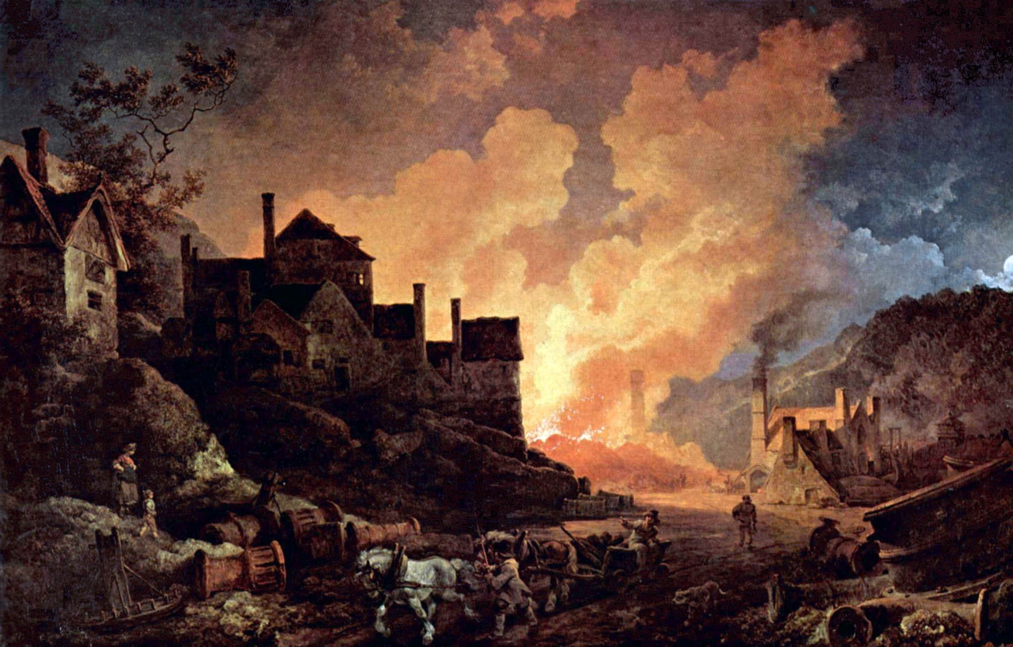 Coalbrookdale by Night painting by Philippe-Jacques de Loutherbourg