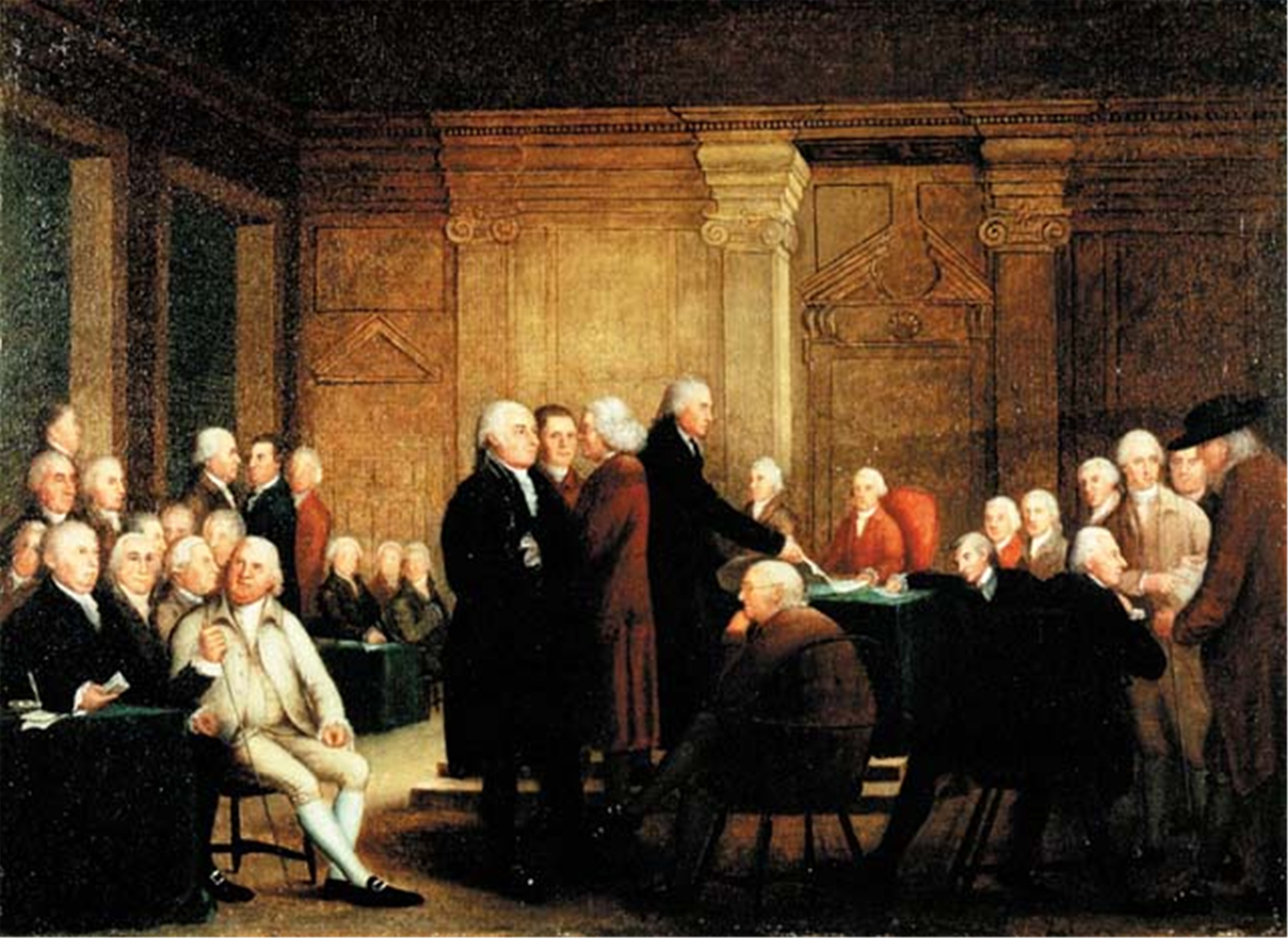 Congress Voting Independence painting by Edward Savage