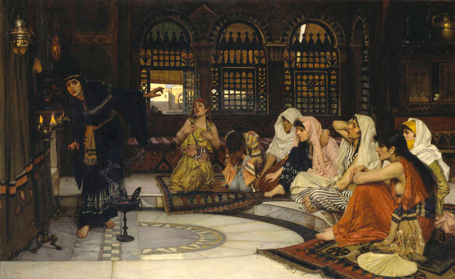 Consulting the Oracle painting by John William Waterhouse