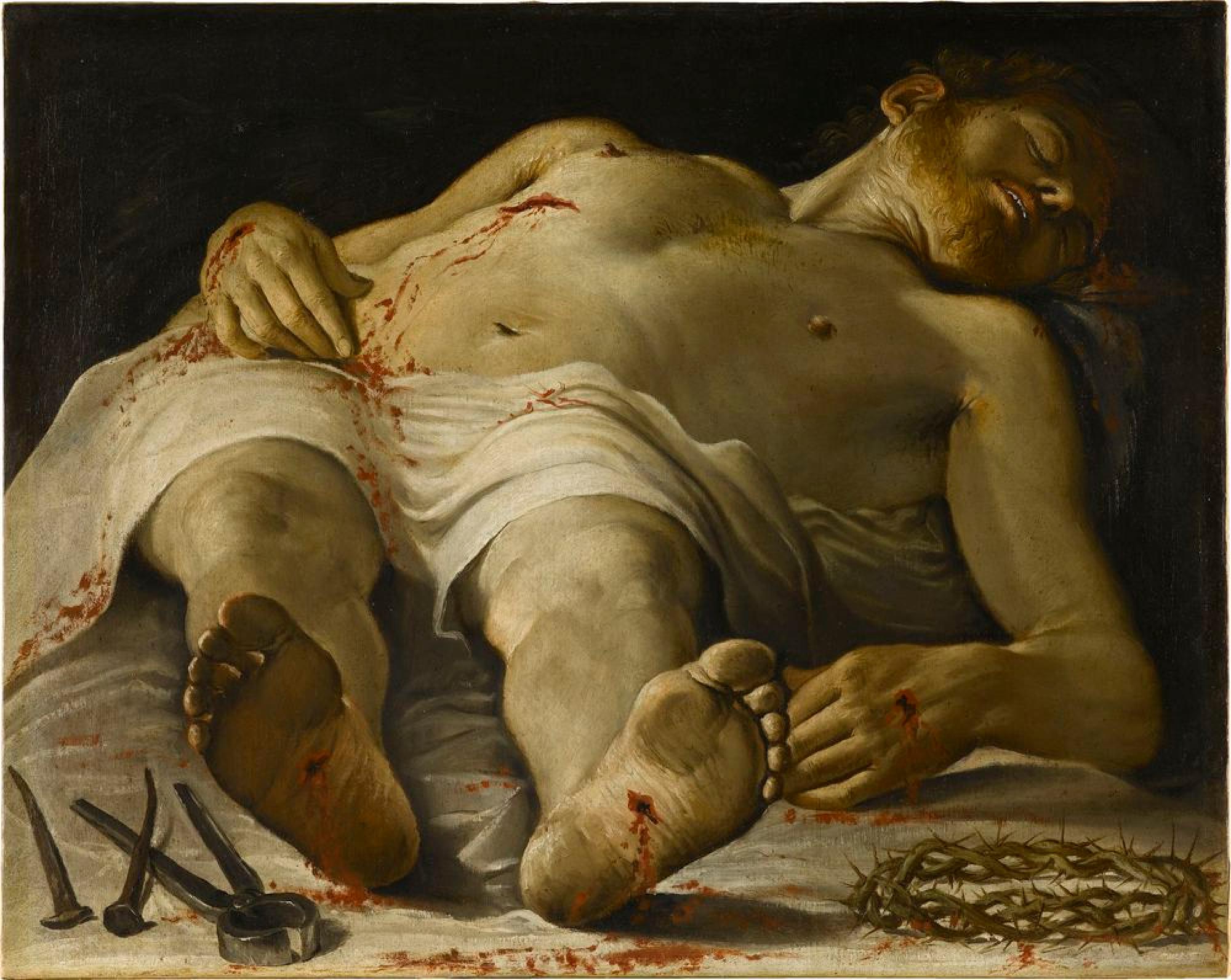 Corpse of Christ painting by Annibale Carracci