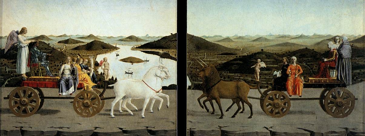Diptych of Federico da Montefeltro and Battista Sforza painting by Piero della Francesca