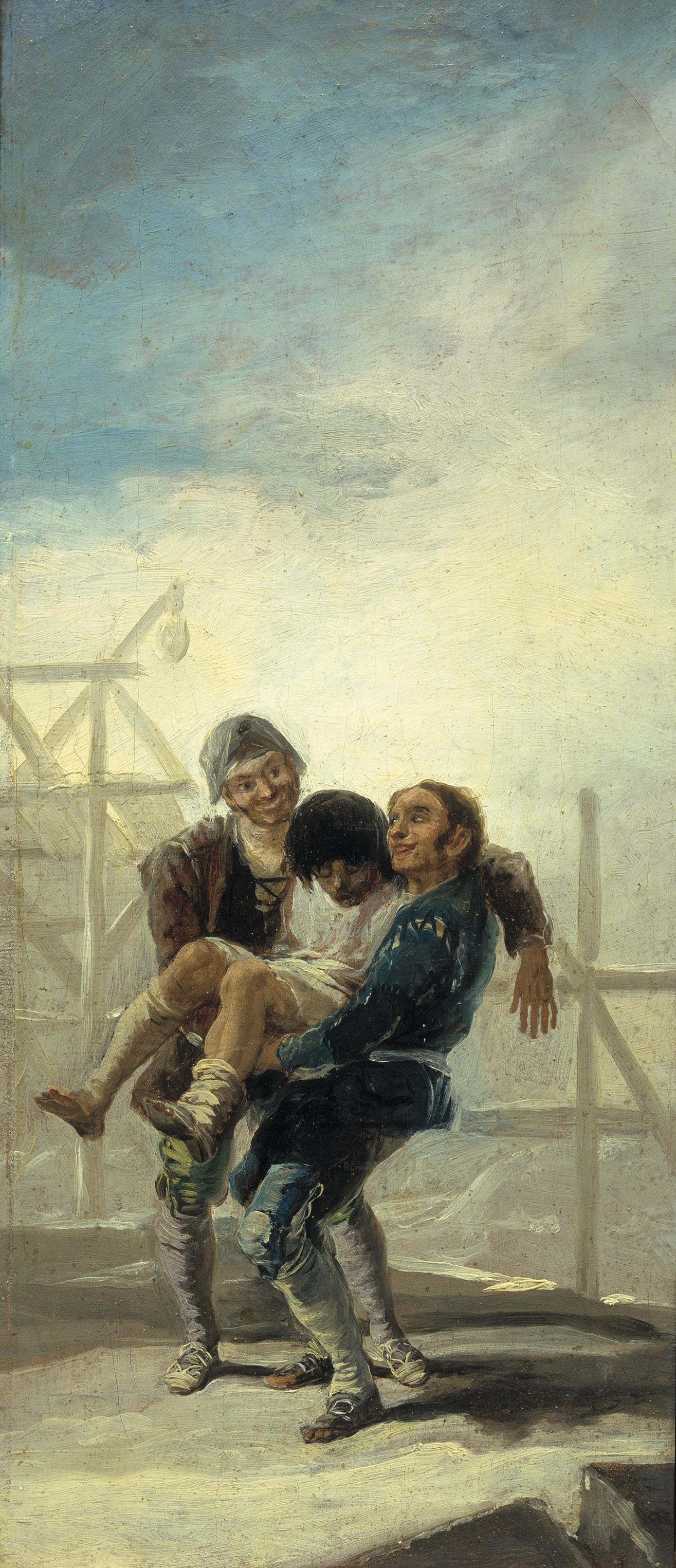 El albañil borracho – boceto painting by Francisco de Goya