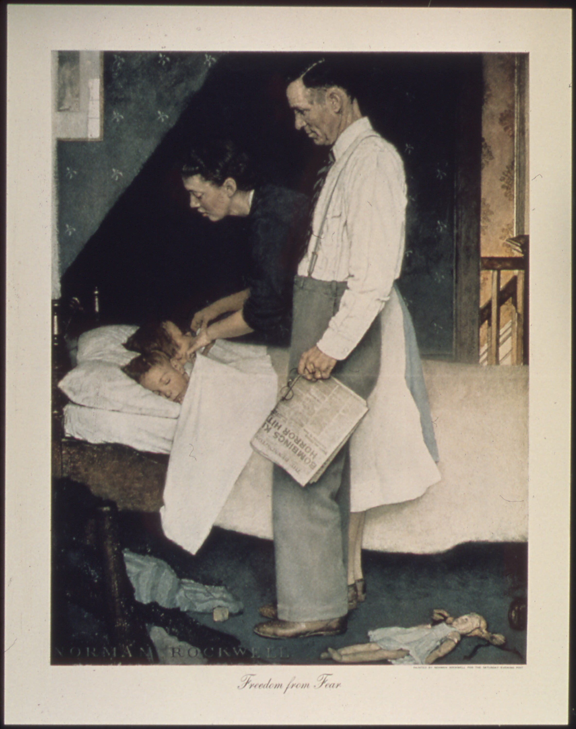 Freedom from Fear painting by Norman Rockwell