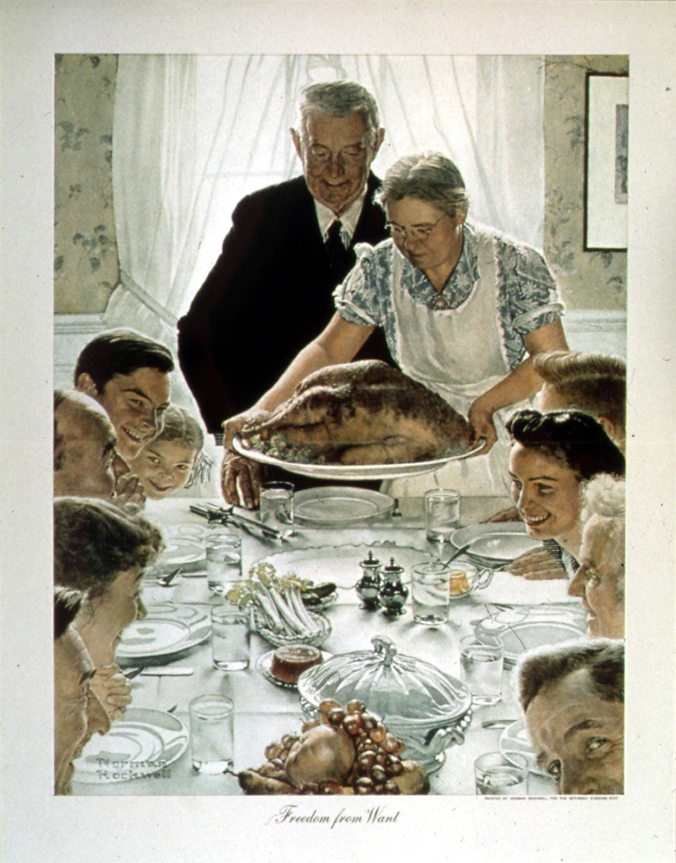 Freedom from Want painting by Norman Rockwell