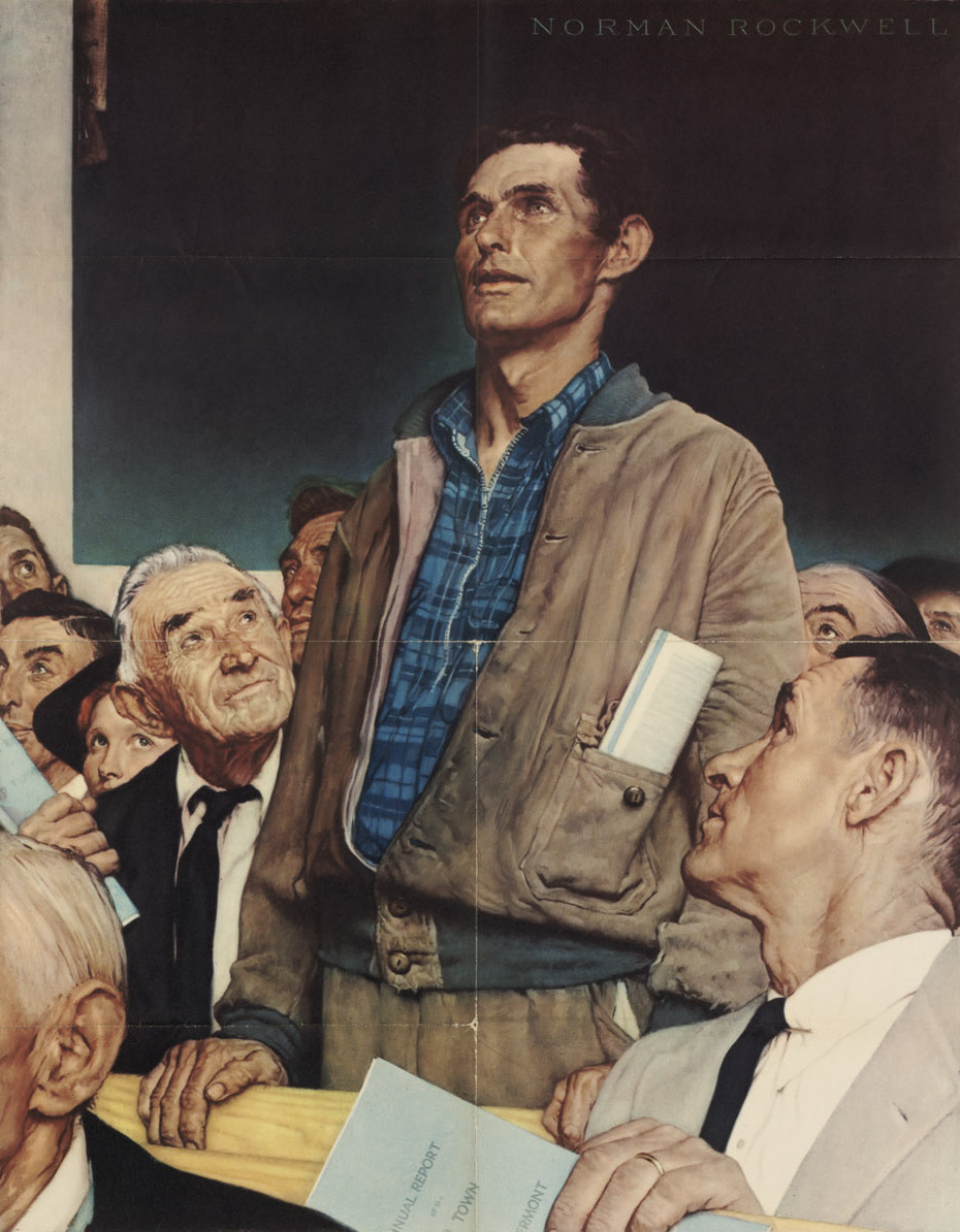 Freedom of Speech painting by Norman Rockwell