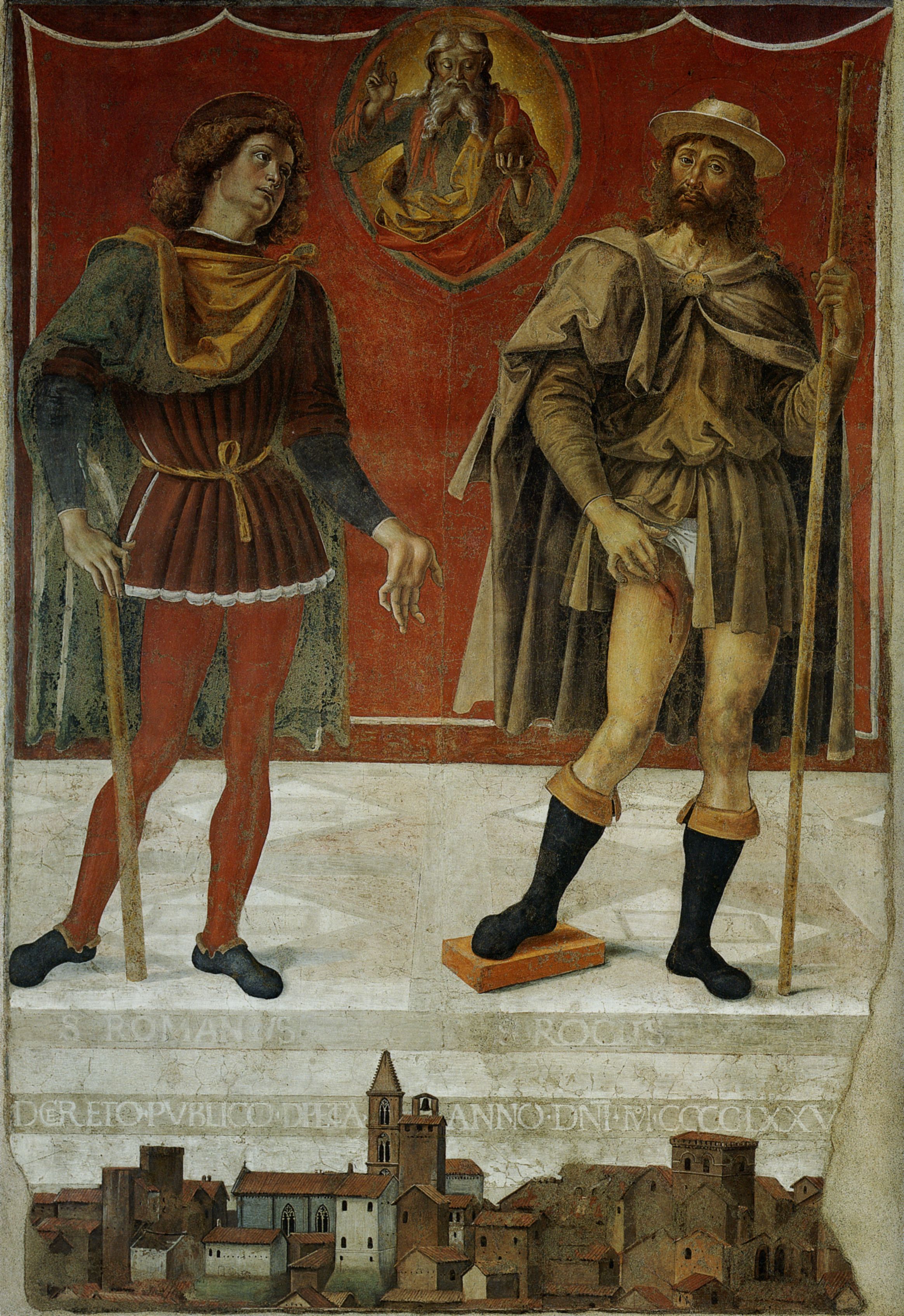 God the Father with Two Saints painting by Unknown