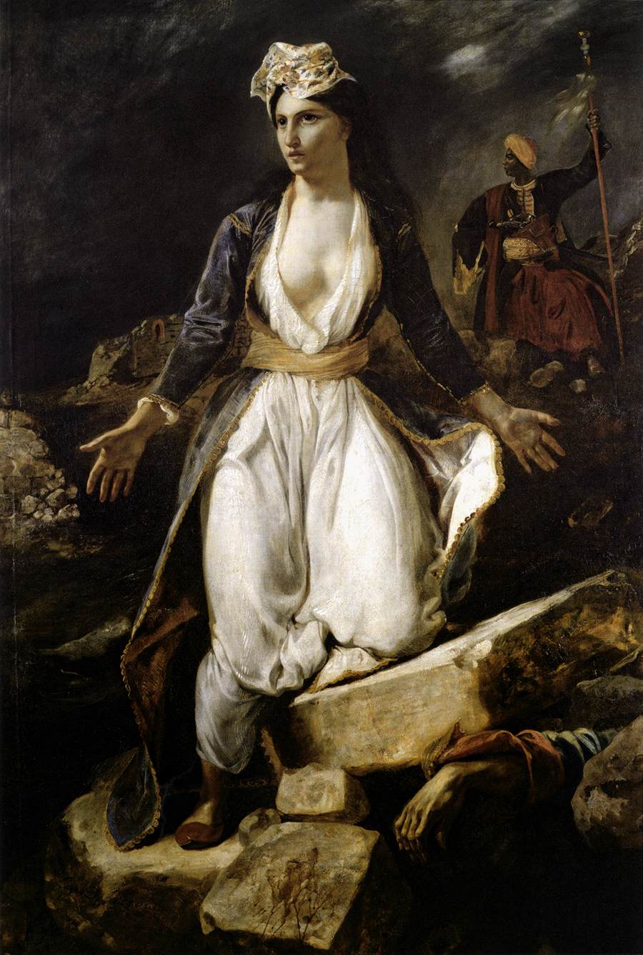 Greece on the Ruins of Missolonghi painting by Eugène Delacroix