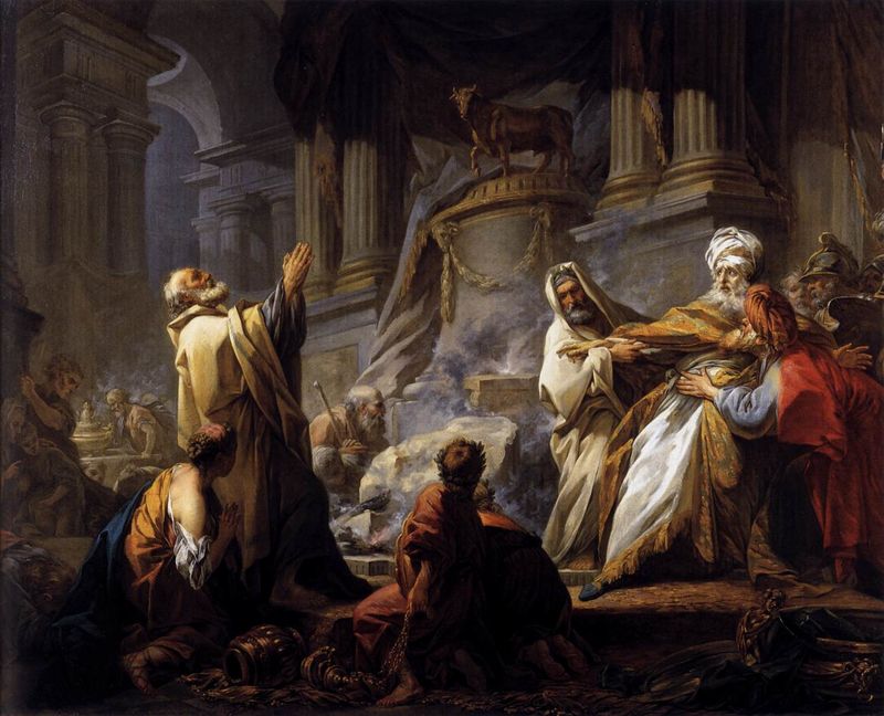 Jeroboam Sacrificing to Idols painting by Jean-Honoré Fragonard