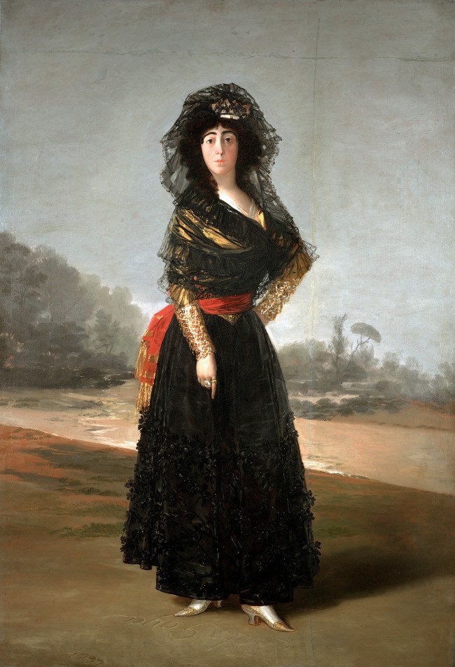 La Negra (The Black Duchess) painting by Francisco Goya