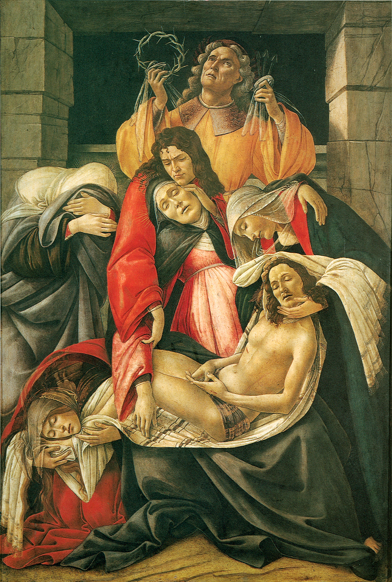 Lamentation over the Dead Christ with Saints painting by Sandro Botticelli