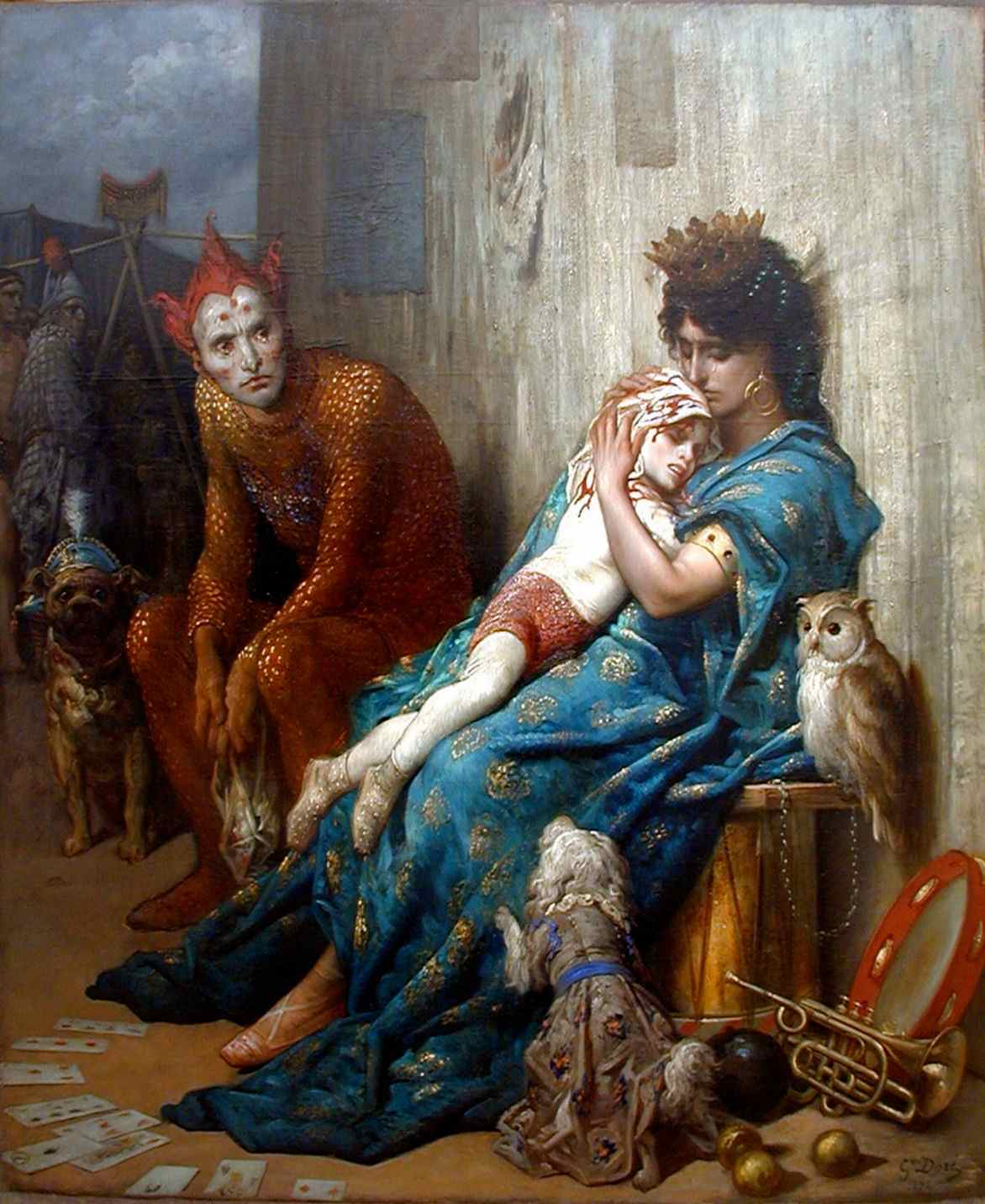 Les Saltimbanques painting by Gustave Doré