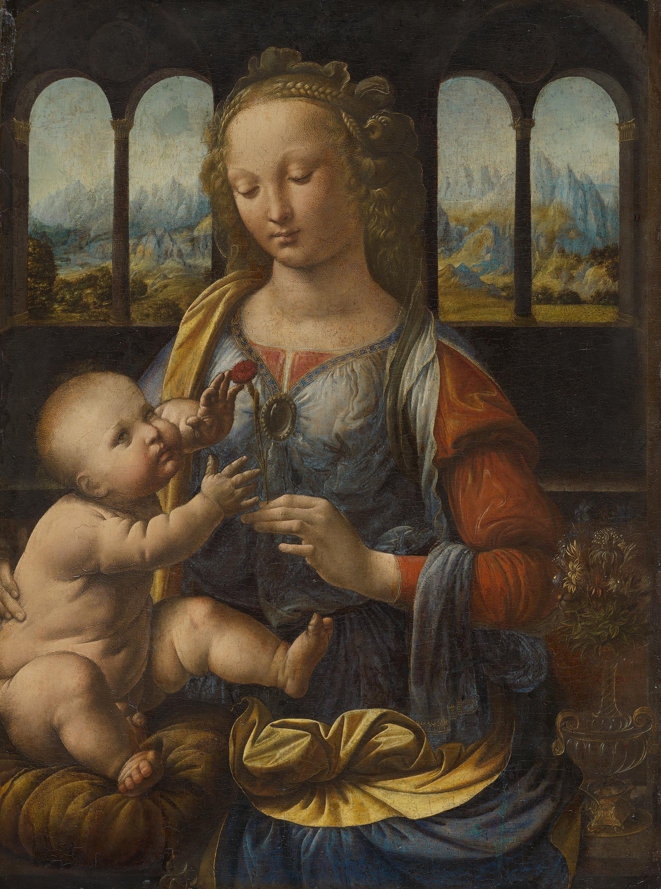 Madonna of the Carnation painting by Leonardo da Vinci