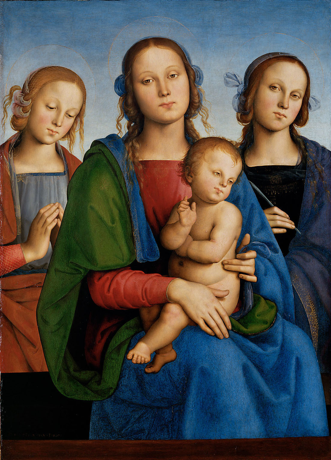 Madonna with Child and Two Female Saints painting by Pietro Perugino