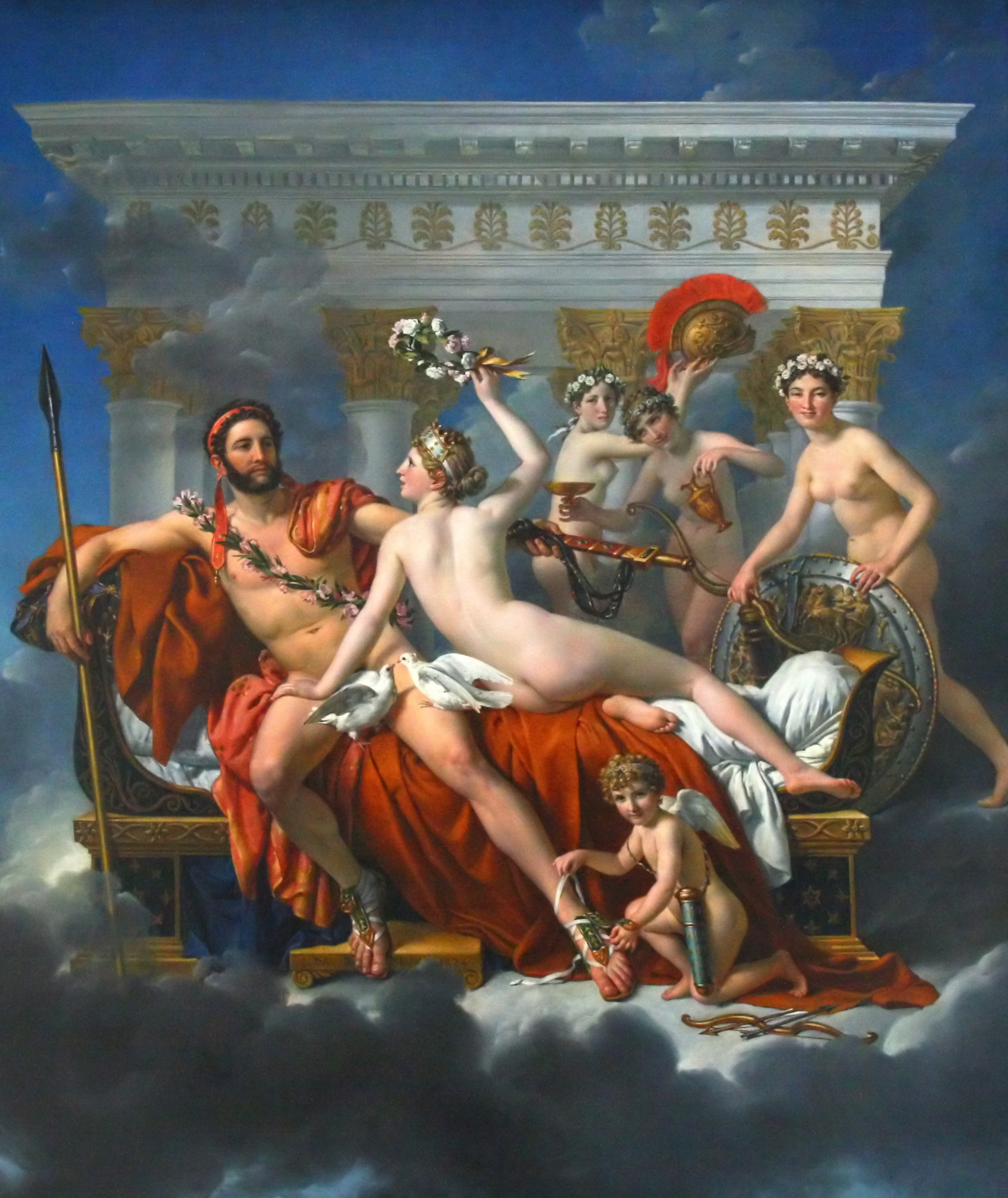 Mars Being Disarmed by Venus painting by Jacques-Louis David