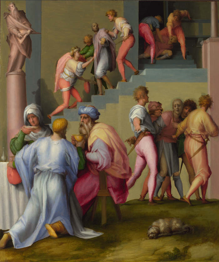 Pharaoh with His Butler and Baker painting by Pontormo