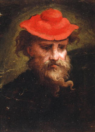 Portrait of a Man in a Red Beret painting by Unknown