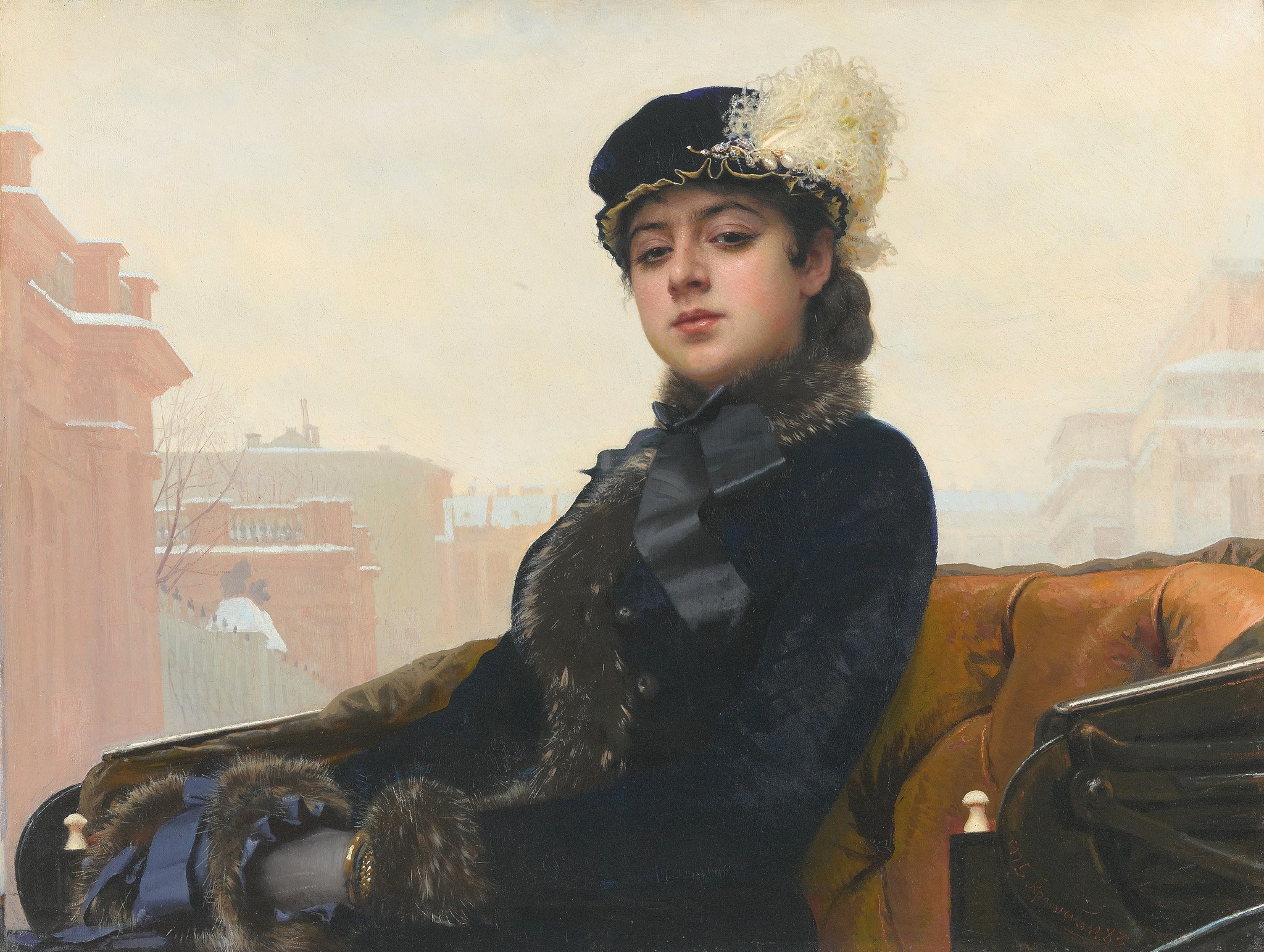 Portrait of an Unknown Woman painting by Ivan Kramskoi