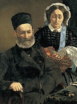 Portrait of Monsieur and Madame Auguste Manet painting by Édouard Manet