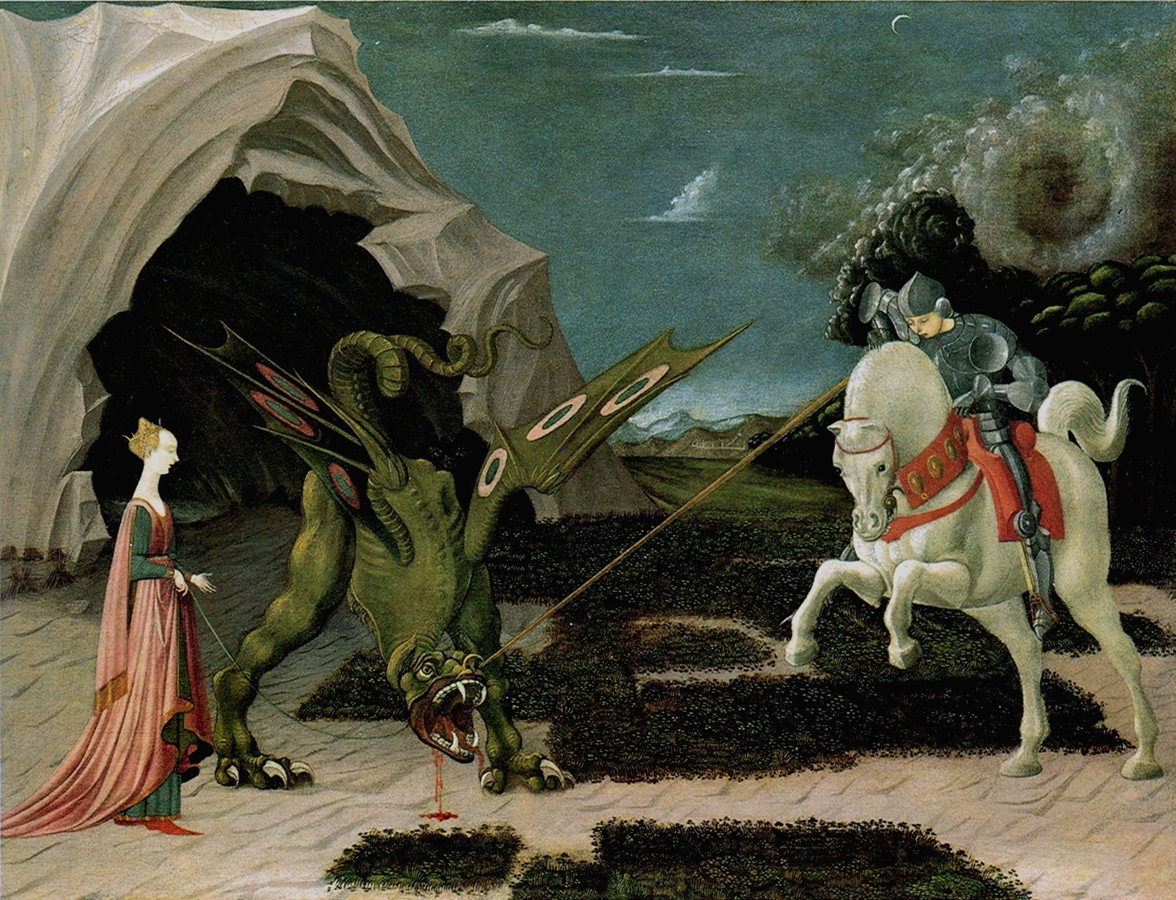 Saint George and the Dragon painting by Unknown