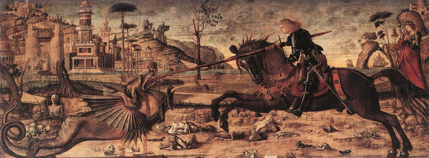 Saint George and the Dragon painting by Unknown