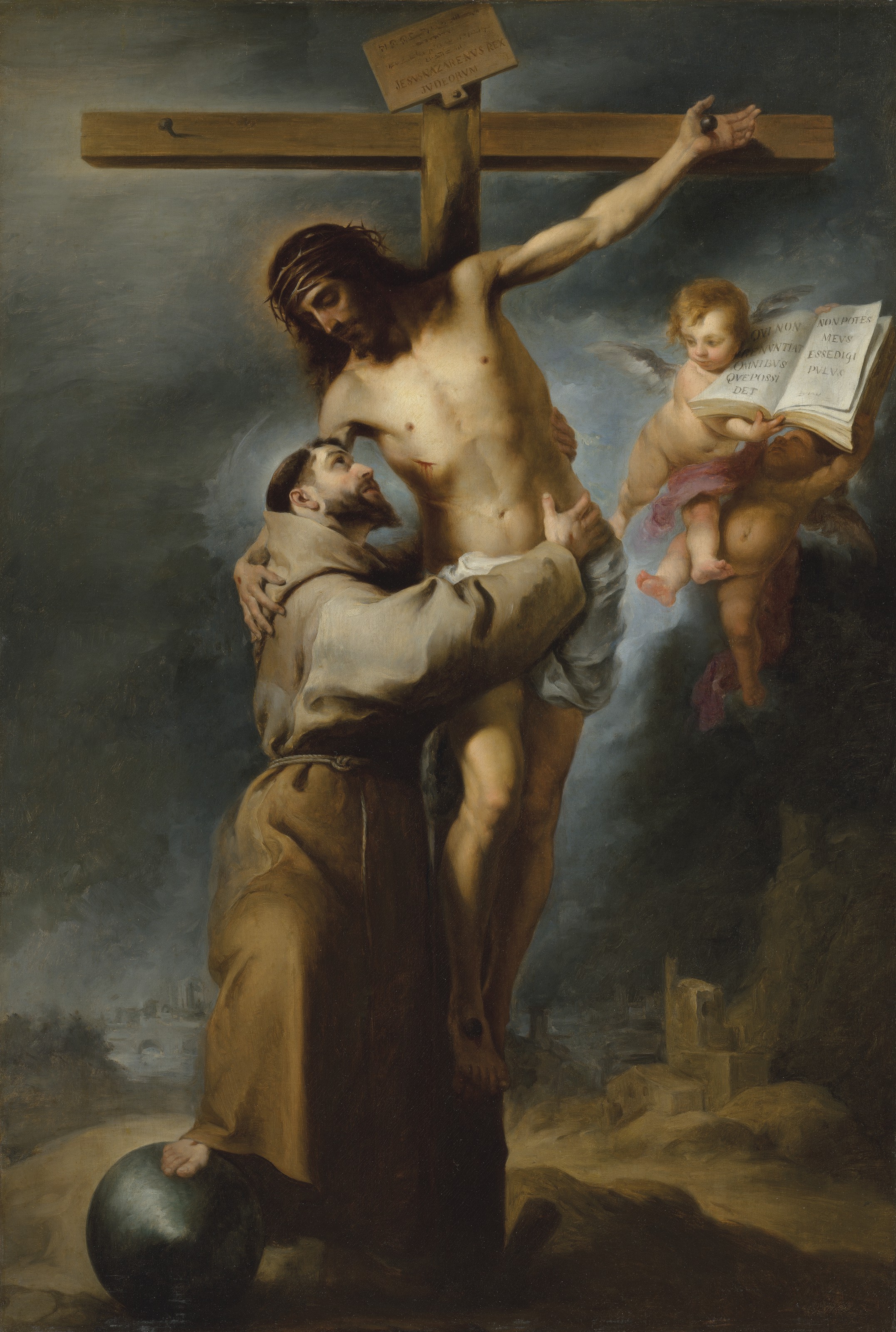 St. Francis Embracing Christ on the Cross painting by Bartolomé Esteban Murillo