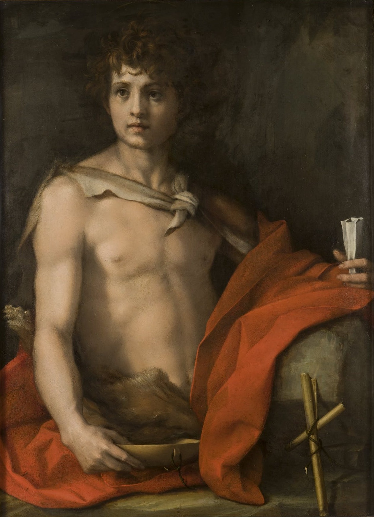 St. John the Baptist as a Boy painting by Unknown (Likely a follower of Murillo or Italian Baroque)