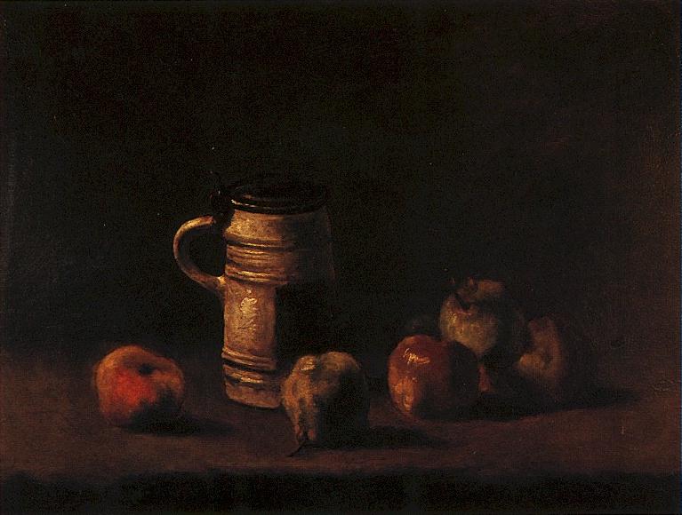 Still Life with Beer Mug and Fruit painting by Unknown