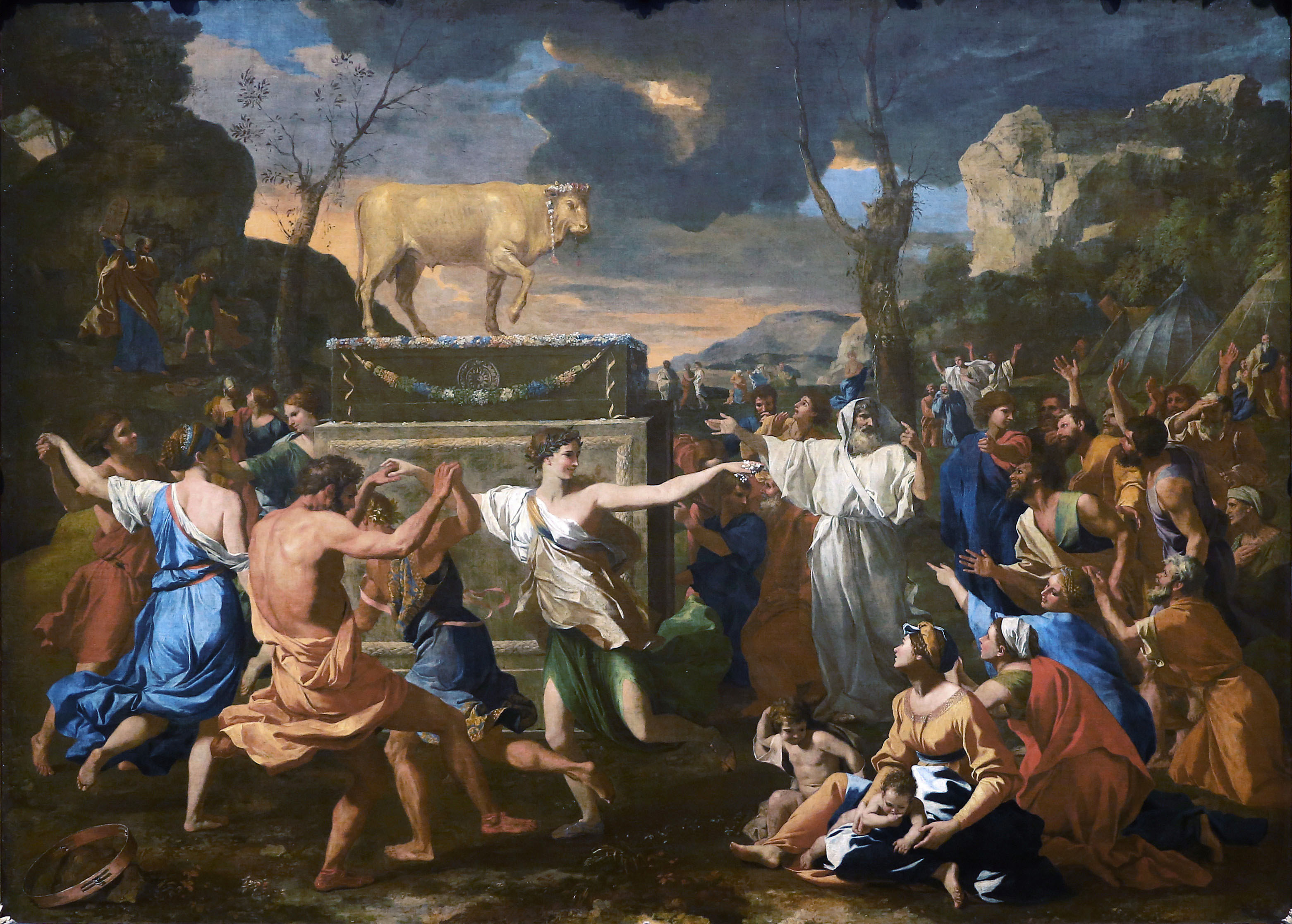 The Adoration of the Golden Calf painting by Nicolas Poussin