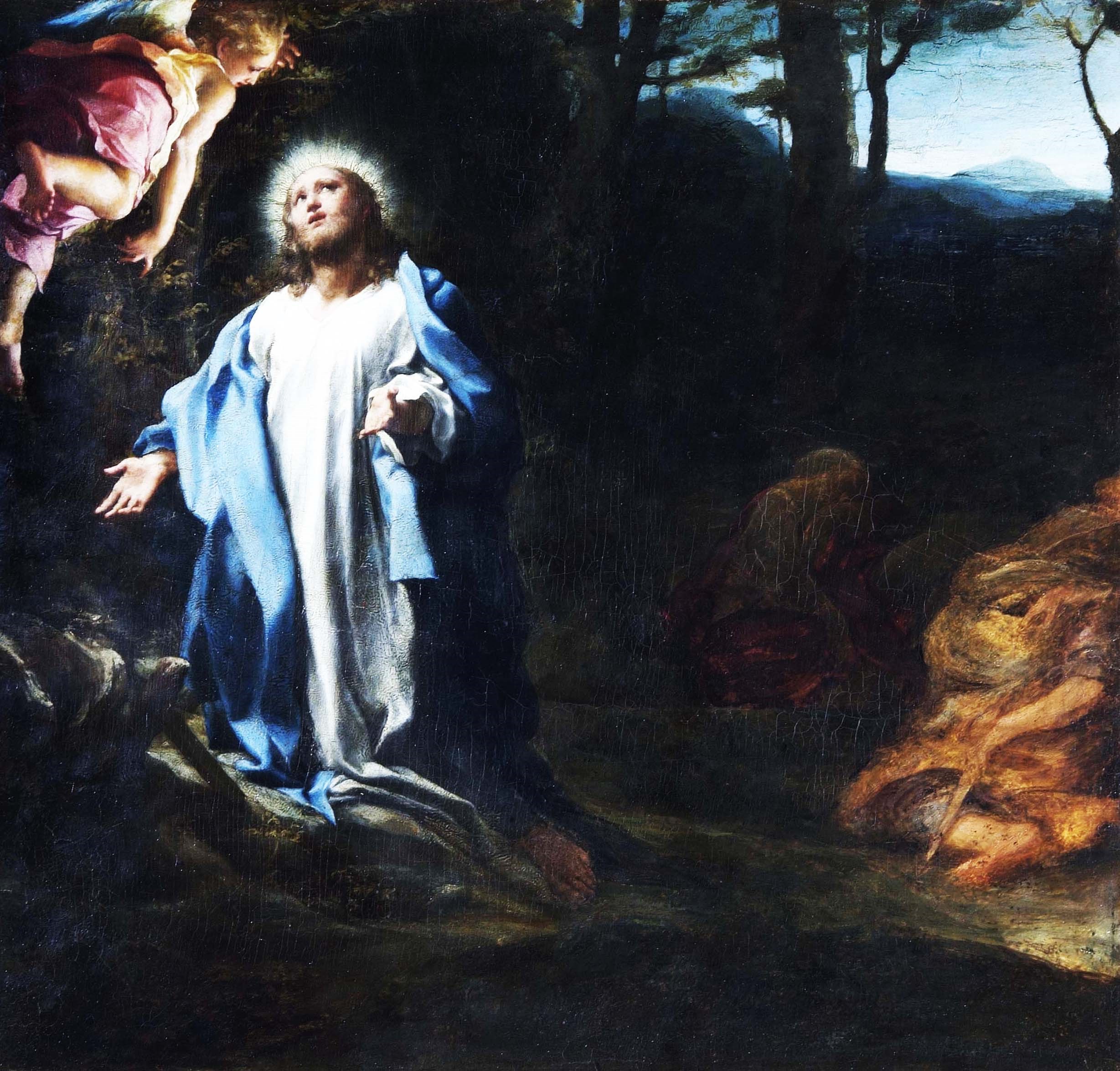 The Agony in the Garden (The Agony of Christ in the Garden of Gethsemane) painting by Unknown/Inspired by Italian Renaissance masters (e.g., Giovanni Bellini, Andrea Mantegna)