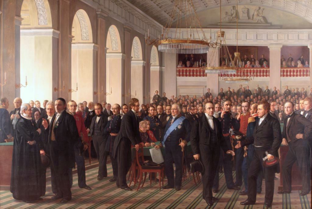 The Danish Constituent Assembly painting by Constantin Hansen