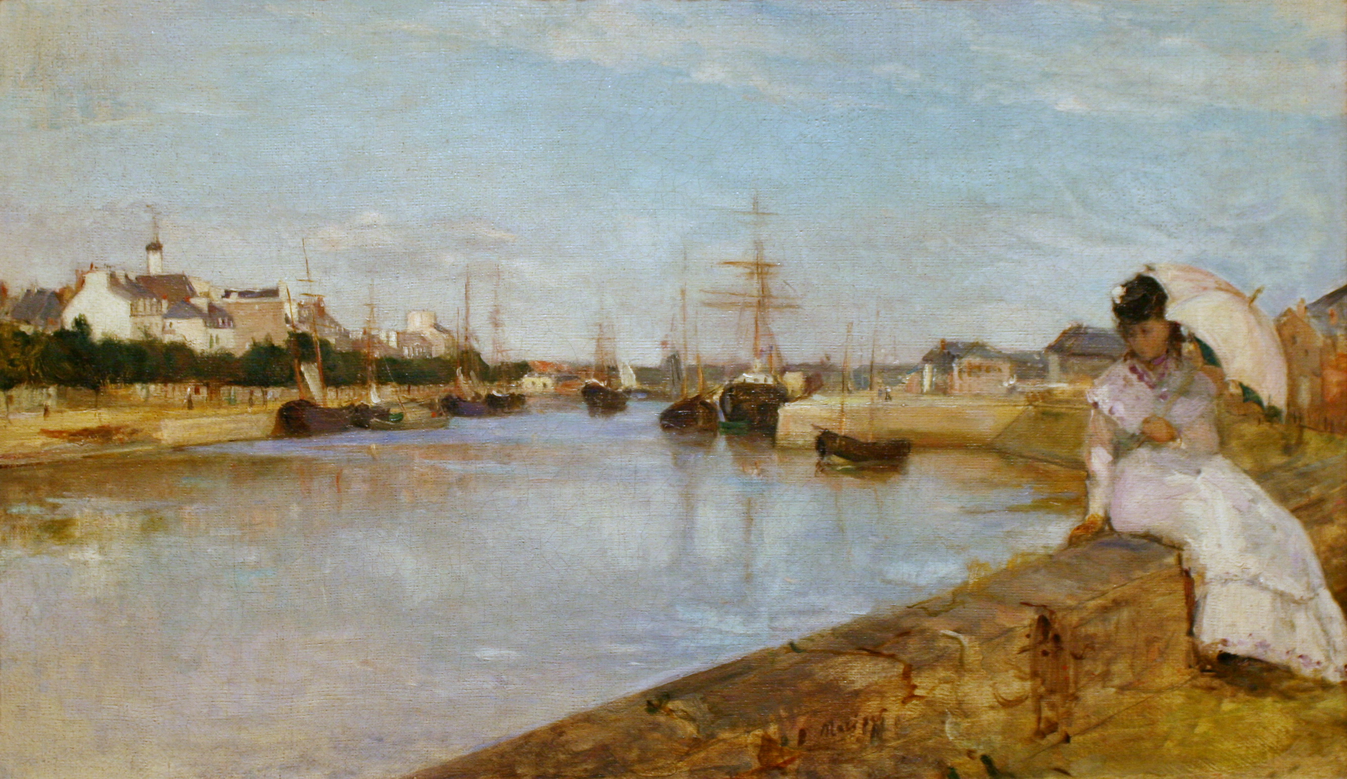 The Harbor at Lorient painting by Berthe Morisot