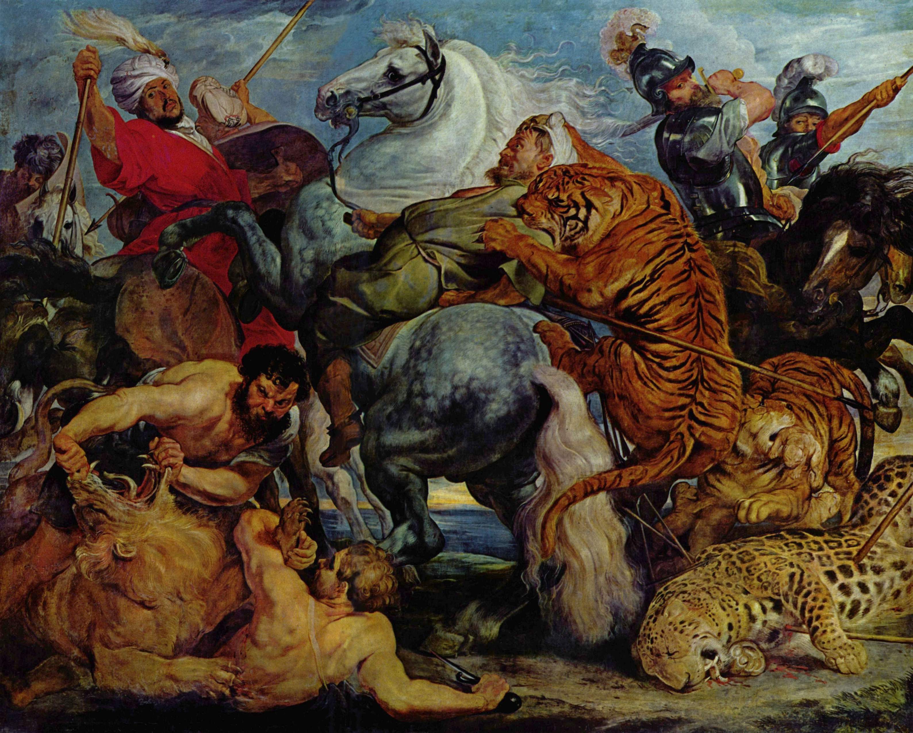 The Tiger Hunt painting by Peter Paul Rubens