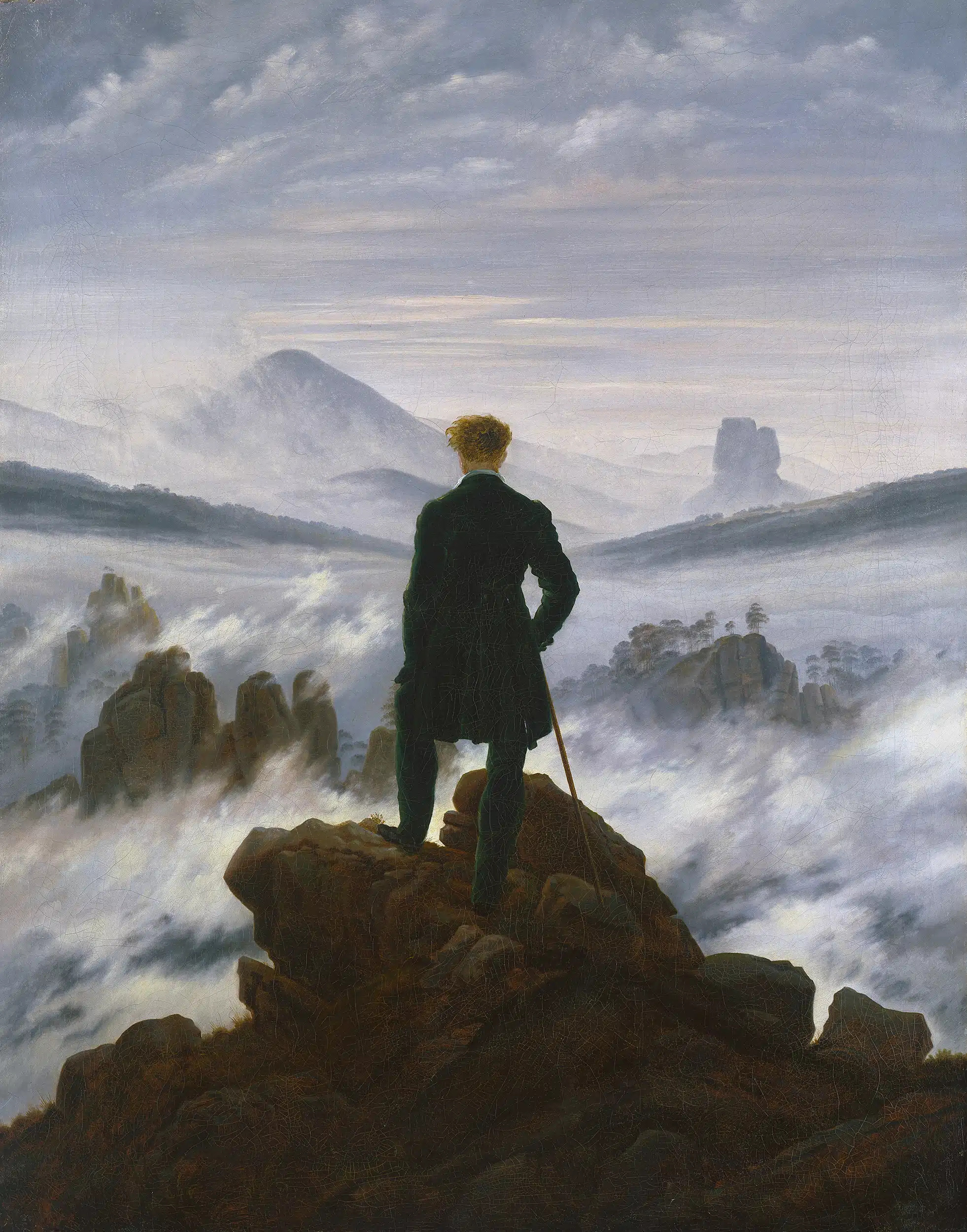 Wanderer Above the Sea of Fog painting by Caspar David Friedrich